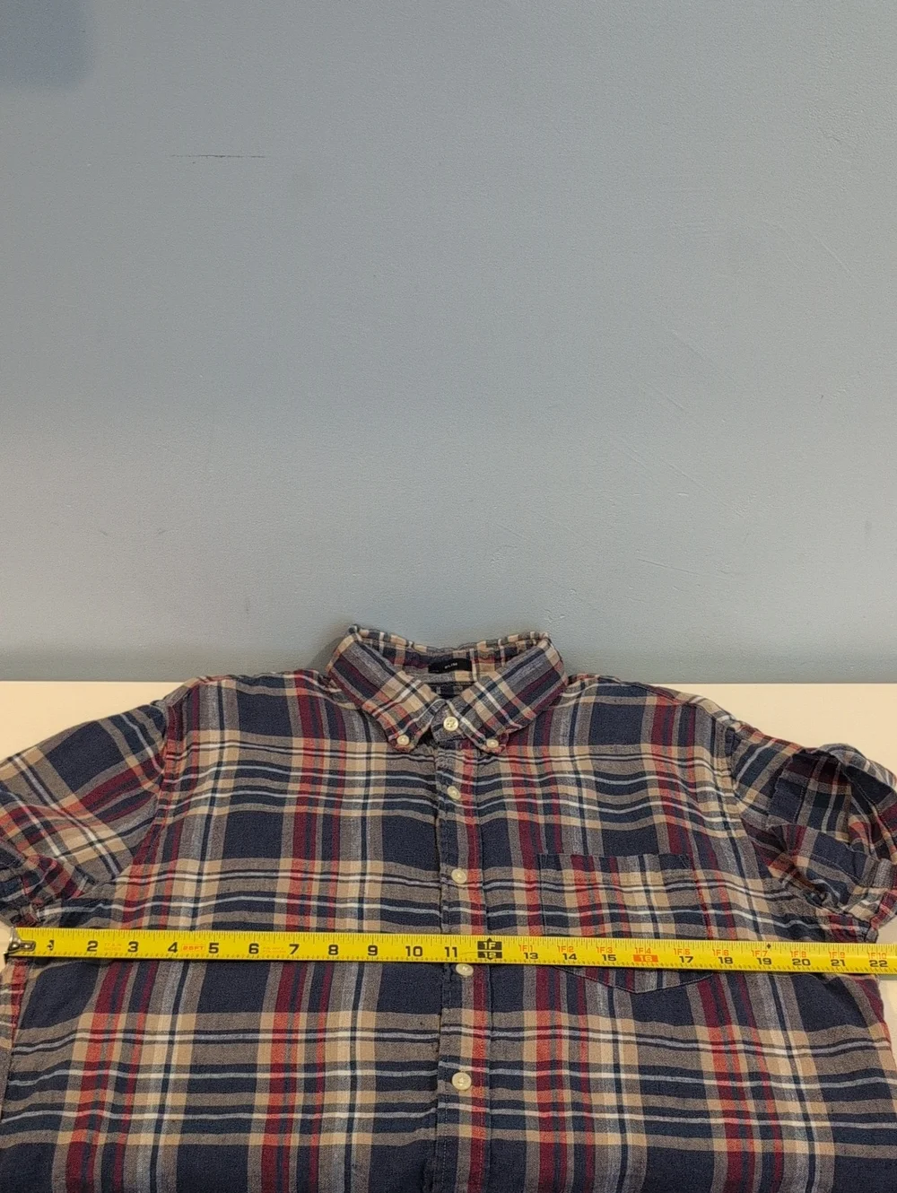 J. Crew Mens Large Slim Linen-Cotton Short Sleeve Button Down Shirt Style #A0560